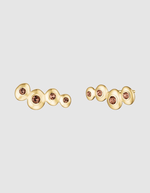 Rosefield - Mocha Crystal Gold-Tone Stud Earrings