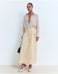 M.N.G - Midi Skirt With Frayed Ends