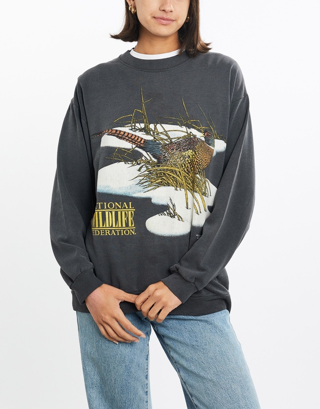 Vintage by The Real Deal - Pre Loved - Vintage 1990 Bird Wildlife Sweatshirt