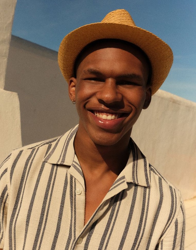 NEXT - Textured Stripe Short Sleeve Shirt