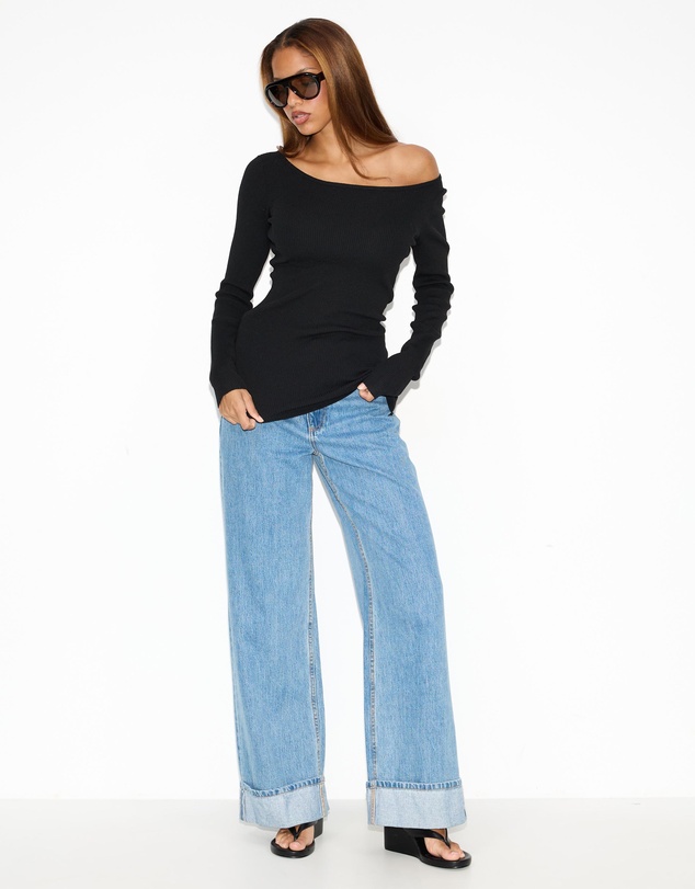 Dazie - Negroni Asymmetrical Knit Top