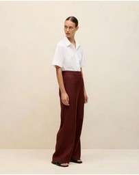 Trenery - Cotton Seersucker Short Sleeve Shirt in White