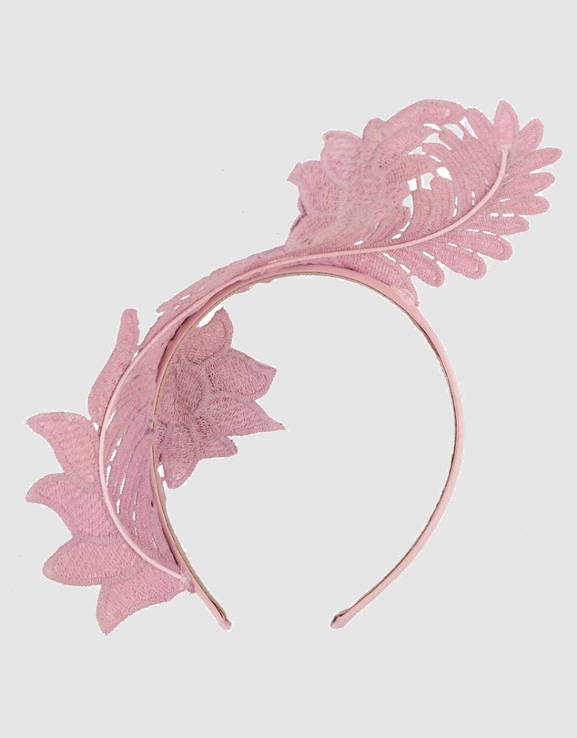 Max Alexander - Pink Lace Crown Headband Fascinator