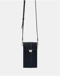 Wolf - Wolf Mimi Phone Case with Wristlet & Lanyard Black