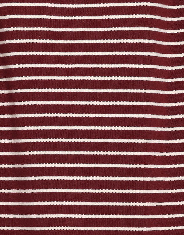 Petal & Pup - Wilda Oversized Tee - Burgundy Cream Stripe