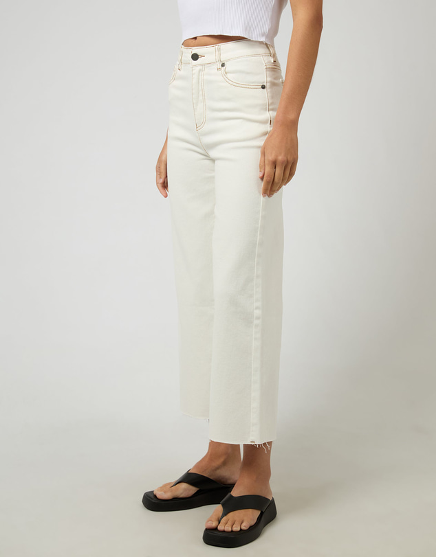 All About Eve - Charlie High Rise Wide Leg Jean Vintage White