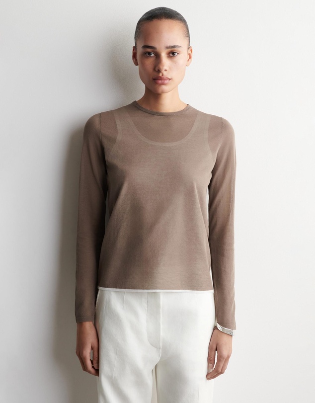 COS - Layered Knitted Long-Sleeved Top