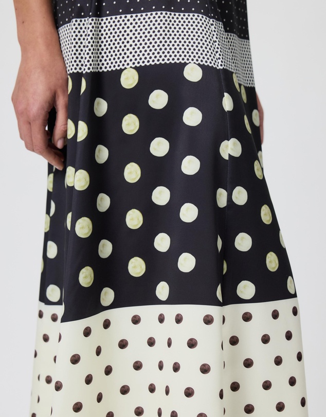 Tussah - Liza Polka Dot Satin Halter Dress