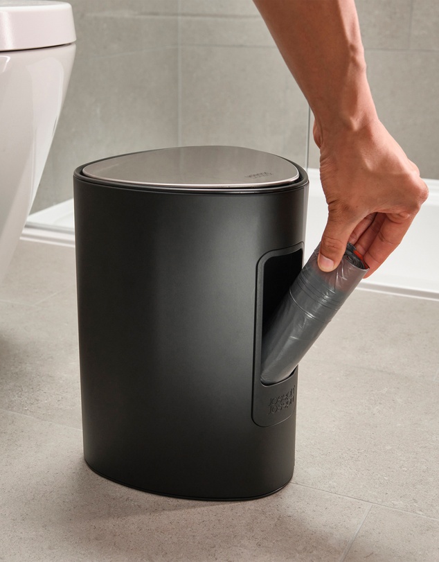 Joseph Joseph - EasyStore™ 5L Matt Black Bathroom Pedal Bin