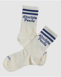Skwosh - Absolute Perla Kids Socks in Blue Stripe