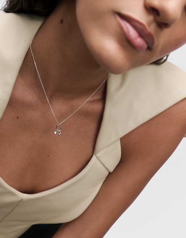 PDPAOLA - Initial 2026 H Silver Pendant Necklace