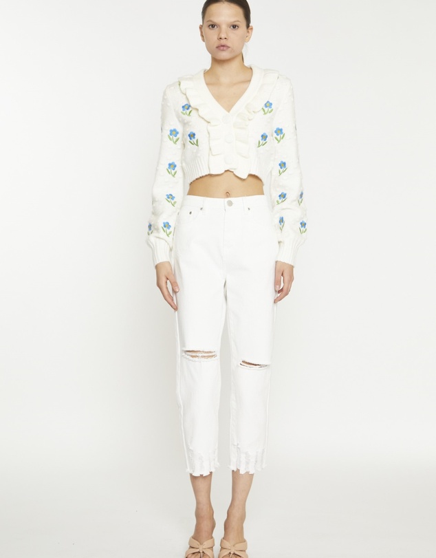Glamorous - High Waisted Distressed Jeans