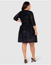 Pink Dusk by Curve Project - Are You Jelly Sequin Dress