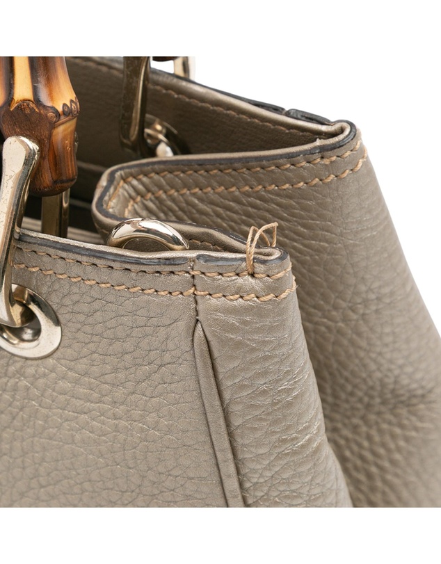 Pre-Loved by Azura Reborn - Pre-Loved Small Calfskin Bamboo Shopper Satchel
