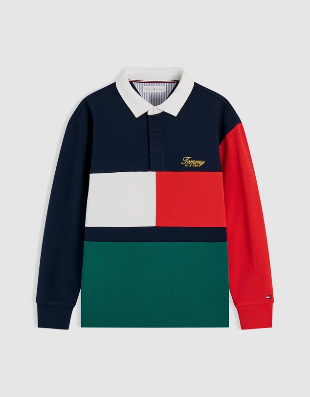 Tommy Hilfiger - Rugby Stripe LS Polo Shirt - Teens