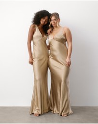 Six Stories - Twist Back Satin Bridesmaid Dress