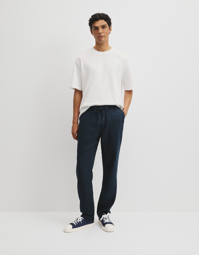 Country Road - Relaxed Fit Linen Drawcord Pant