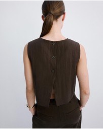 M.N.G - Lyocell Top with Buttons On The Back