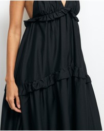 AERE - Ivara V-Neck Tiered Maxi Dress