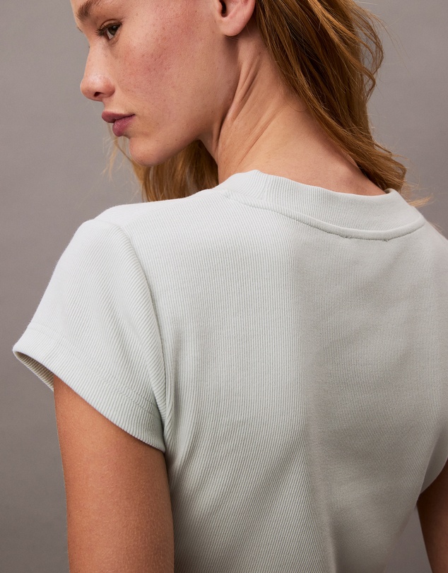 Calvin Klein Jeans - Monogram Logo Ribbed Baby Tee