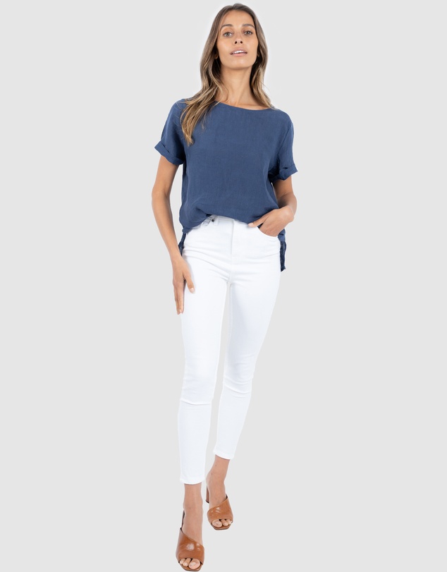 CAMIXA - Teena Linen T-shirt Top