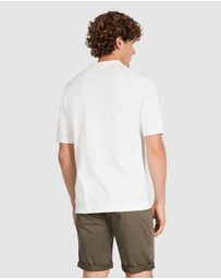 Tarocash - Brycen Stripe Knit Polo Shirt