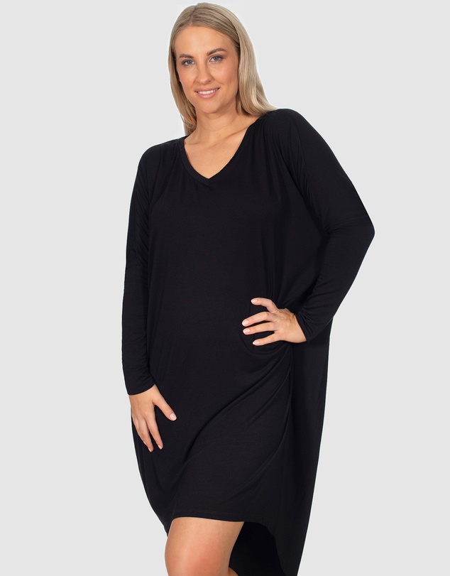B Free Intimate Apparel - Bamboo Long Sleeve Tunic Dress