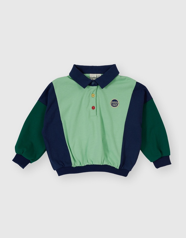 Goldie + Ace - Panelled Relaxed Rugby Sweat Top - Babies-Kids