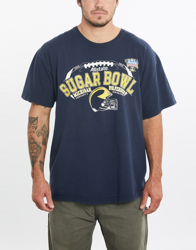 Vintage by The Real Deal - Pre Loved - Vintage NCAA University of Michigan Wolverines Sugar Bowl Tee