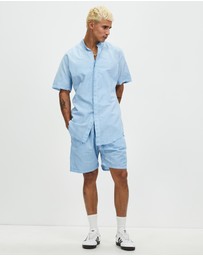 Surrounded By Ghosts - The Obsidian Linen Drawstring Shorts