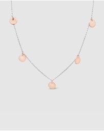 Ichu - Rose Gold Multi Disk Necklace