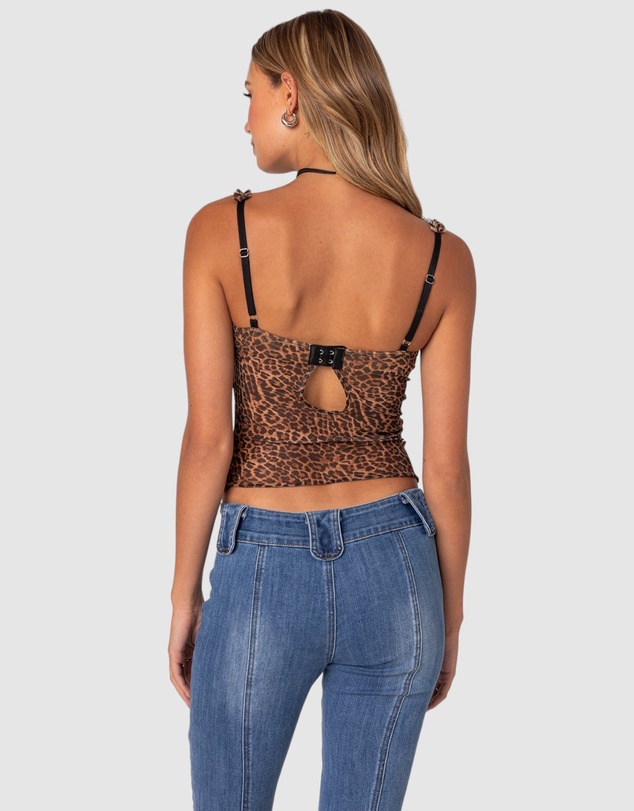 EDIKTED - Lidia Sheer Mesh Bra Top