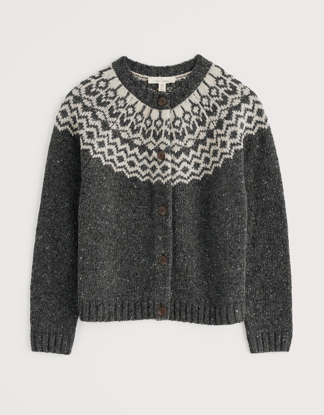 Seasalt - Seasalt Cornwall Grey Port Kinnis Cardigan Merino