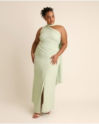 Six Stories - One Shoulder Neck Tie Chiffon Bridesmaid Dress