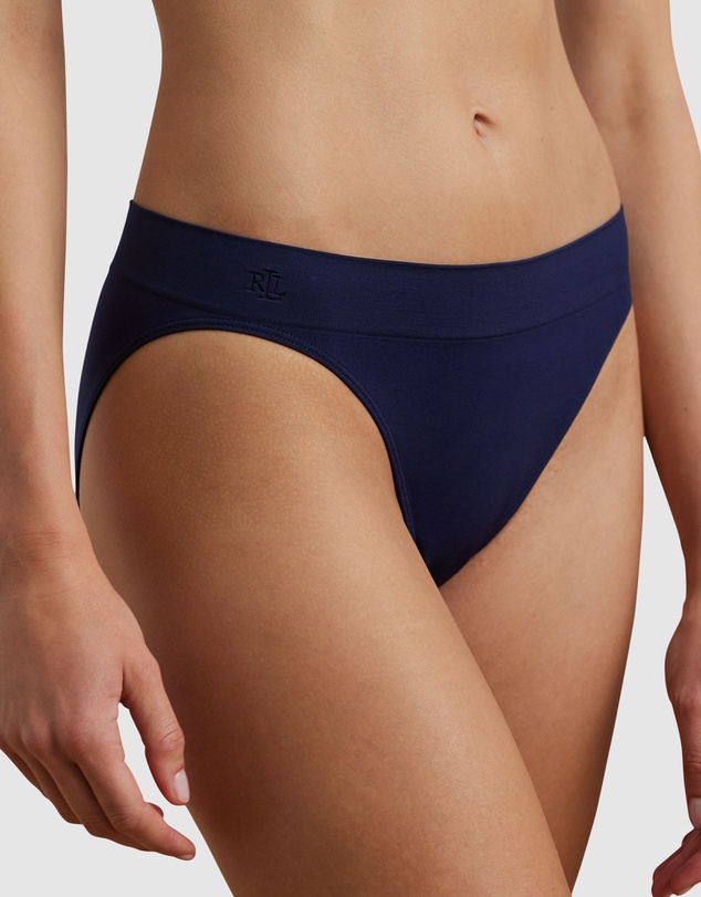 Lauren by Ralph Lauren - Lauren Seamless Recycled Jersey High Leg Bikini Brief