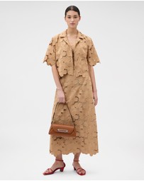 Oroton - Poppy Lace Crop Shirt