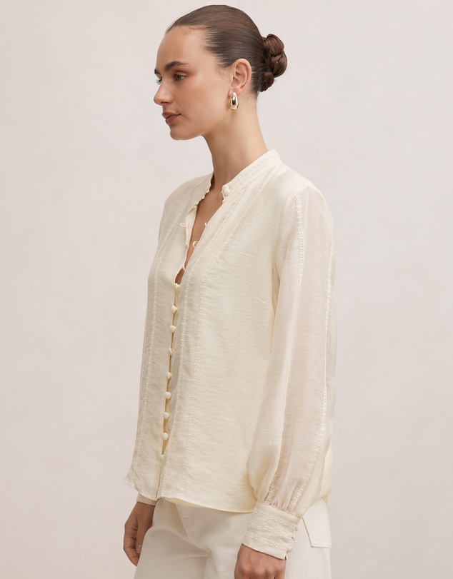 Forever New - Astra Lace Trim Blouse