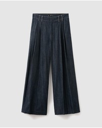 M.N.G - Wide Leg Denim Trousers With Belt Loops