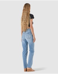 Rolla's - Loulou Straight Jean Long - Lennon Blue