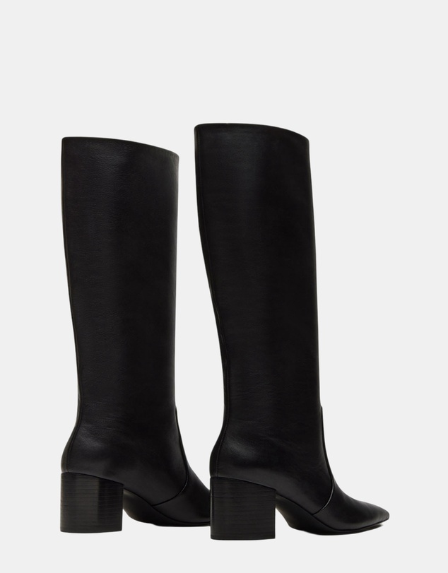 Steve Madden - Skyline Black Leather Boots