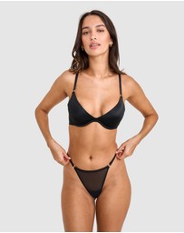 Bras N Things - Sexy Basics Push Up Scoop Bra - Black