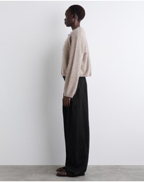 COS - Brushed-Cashmere Crew-Neck Cardigan