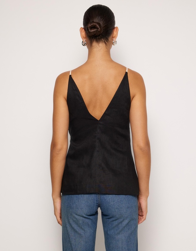 AERE - Linen Wrap Top
