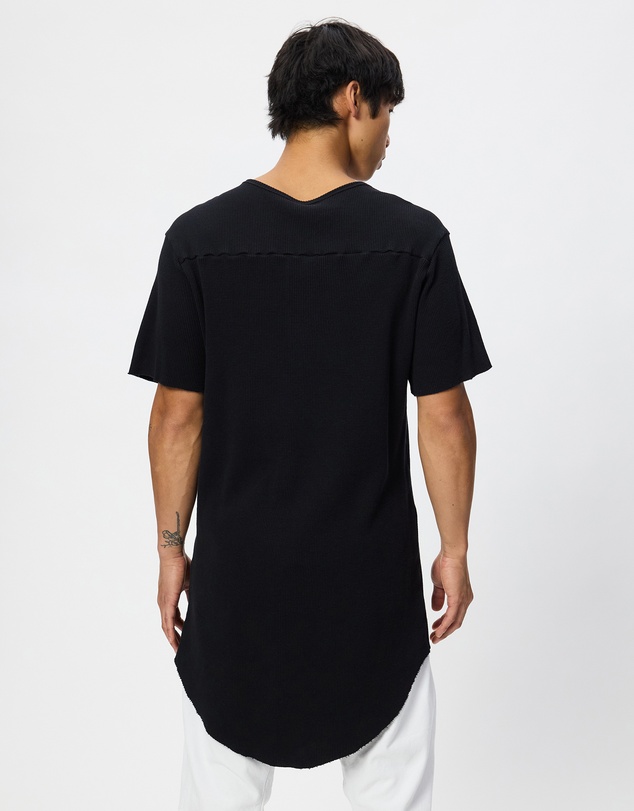 Surrounded By Ghosts - The Arsenic Relaxed Waffle Knit Long Tail T-Shirt