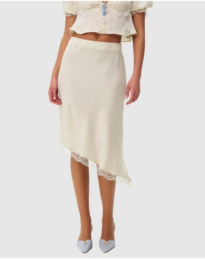 For Love & Lemons - Chiara Asymmetrical Midi Skirt