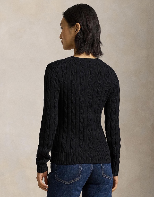 Polo Ralph Lauren - Julianna Cable Knit Cotton Crewneck Sweater
