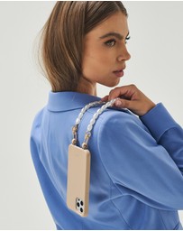 LOUVE COLLECTION - Desert Sand Phone Case + Pearl Wristlet