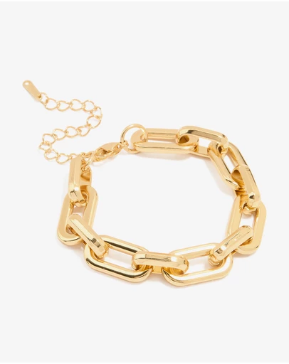 Lovisa - Waterproof Gold Plated Stainless Steel Paperclip Large Chain Bracelet