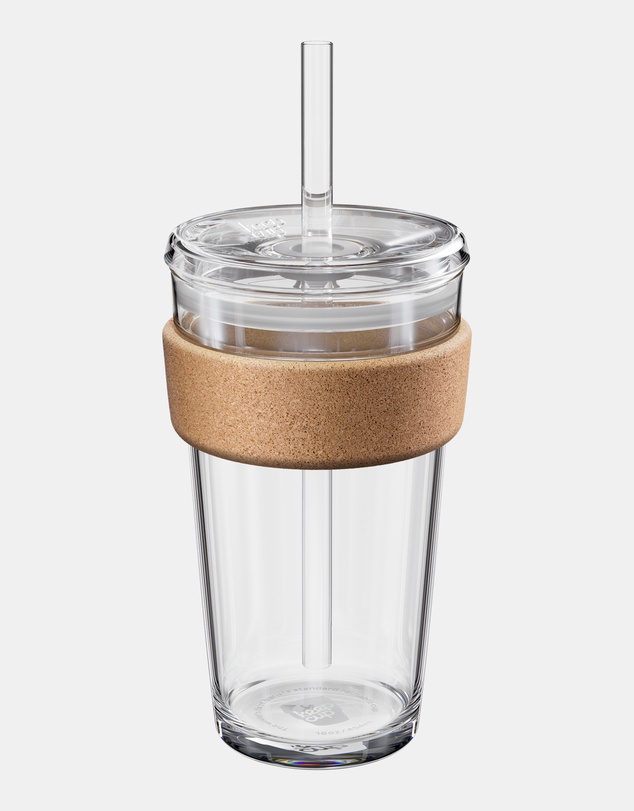 KeepCup - Brew Cork Cold Cup 16oz Reusable Coffee Cup with Straw Lid