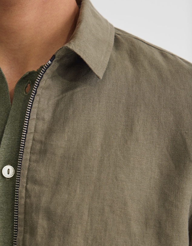 Oxford - Adem Linen Zip Bomber